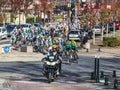 The Peloton- Paris Nice 2013 in Nemours Royalty Free Stock Photo