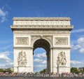 The Peloton in Paris - Tour de France 2016 Royalty Free Stock Photo