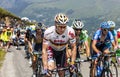 The Peloton in Pyrenees Mountains Royalty Free Stock Photo