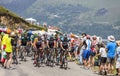 The Peloton in Pyrenees Mountains