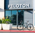 Peloton store exterior in upscale outdoor shopping center