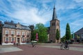 Pelt, Limburg, Belgium - Old town square and city hall of the village Royalty Free Stock Photo