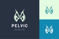 Pelvic organ logo for treatment or therapy logo template Royalty Free Stock Photo