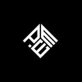 PEM letter logo design on black background. PEM creative initials letter logo concept. PEM letter design Royalty Free Stock Photo