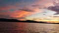 Beautiful Panoramic View of Sunset on the Sea / Pemandangan Panorama Indah Sunset Di Laut