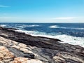 The Pemaquid Point Light rocks Royalty Free Stock Photo