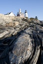 Pemaquid Point Lighthouse Maine Royalty Free Stock Photo