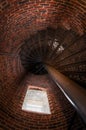 Pemaquid Point Lighthouse Staircase and Window Royalty Free Stock Photo