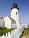 Pemaquid Point Lighthouse and Tide Pool Royalty Free Stock Photo