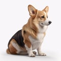 Pembroke Welsh Corgi breed dog isolated on a clean white background