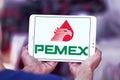 Pemex oil company logo Royalty Free Stock Photo