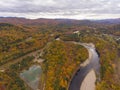 Pemigewasset River aerial view, New Hampshire, USA