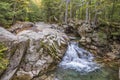 Pemigewasset River flows through the white mountains at scenic point otter rocks