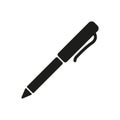 The pen and ballpoint icon. Writing symbol. Flat