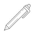 Pen ballpoint line icon.