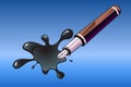 Pen and blot Royalty Free Stock Photo