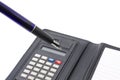 pen and calculator isolated Royalty Free Stock Photo