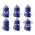 Pen cartoon character with various angry expressions Royalty Free Stock Photo