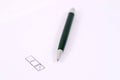Pen and check box Royalty Free Stock Photo