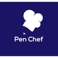 Pen chef logo vector element. chef logo template