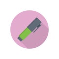 Pen vector flat colour icon Royalty Free Stock Photo