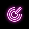 Pen creative create neon icon. Simple thin line, outline of mix icons for ui and ux, website or mobile application