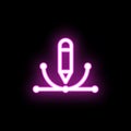 Pen creative create neon icon. Simple thin line, outline of mix icons for ui and ux, website or mobile application