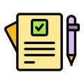 Pen document icon vector flat Royalty Free Stock Photo