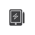 Pen Drawing tablet digitizer vector icon