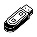 A pen drive icon is a simplified graphic representation of a USB flash drive Royalty Free Stock Photo