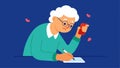A pen is dropped on the floor as an elderly person tries to write down an important phone number. They struggle to