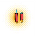 Pen gun comics icon Royalty Free Stock Photo