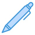 Pen icon in blue style for any projects Royalty Free Stock Photo