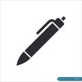 Stationery Pen Icon Vector Template illustration Royalty Free Stock Photo