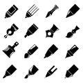 Pen icons Royalty Free Stock Photo