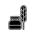 pen and ink icon. Element of education for mobile concept and web apps icon. Glyph, flat icon for website design and development, Royalty Free Stock Photo