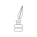 pen and ink icon. Element of Theatre for mobile concept and web apps icon. Outline, thin line icon for website design and Royalty Free Stock Photo