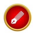 Pen ink icon, simple style Royalty Free Stock Photo