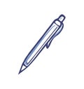 Pen with Ink for Writing Office Supply Vector