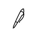 Pen Line Icon In Flat Style Vector For Apps, UI, Websites. Black Icon Vector Illustration Royalty Free Stock Photo