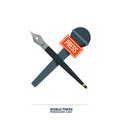 Pen and Microphone - World Press Freedom Day