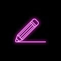 A pen neon icon. Simple thin line, outline vector of school icons for ui and ux, website or mobile application Royalty Free Stock Photo