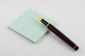Ball pen and sticky notes Royalty Free Stock Photo