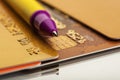 Pen over credit card Royalty Free Stock Photo