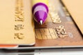 Pen over credit card Royalty Free Stock Photo