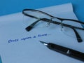 Pen Paper Glasses Royalty Free Stock Photo