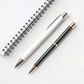 Pen and pencil combo set on white Royalty Free Stock Photo
