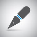 Pen/pencil icon, flat design Royalty Free Stock Photo