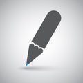 Pen/pencil icon, flat design Royalty Free Stock Photo