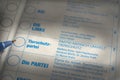 Animal protection party printed on voting party Germany